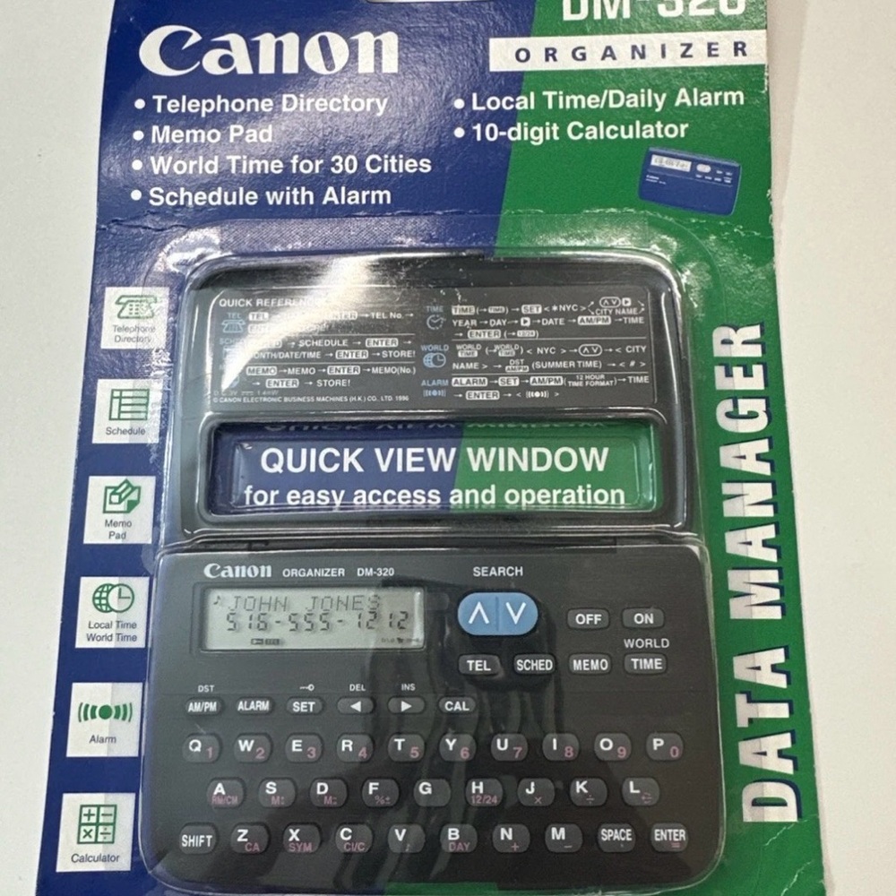 Canon DM-320 Electronic Organizer New in Package NIP New on Card E11-4820